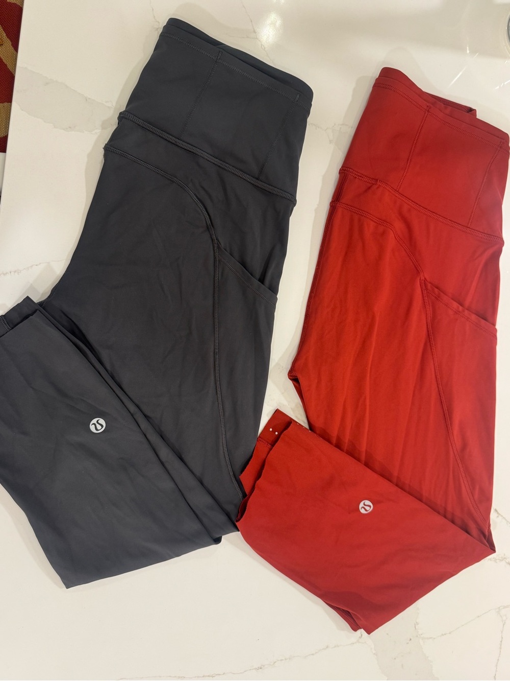 lululemon athletica Leggings Duo - Red & Charcoal